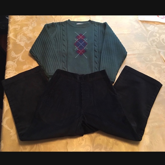 NWT SONOMA 3 Pieces Set: 1 Pants +2 Sweaters Boys Sz 5-6 - Picture 2 of 10